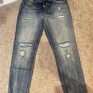7 For All Mankind Josefina Relaxed Blue Jeans